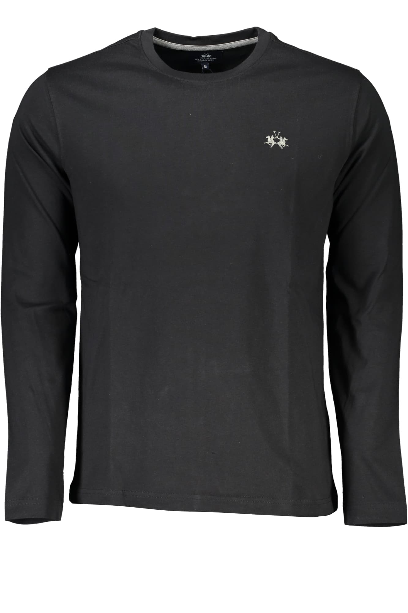 lamartinat-shirtmanichelungheuomonero_1 LA MARTINA MEN'S LONG SLEEVE T-SHIRT BLACK - Image 1