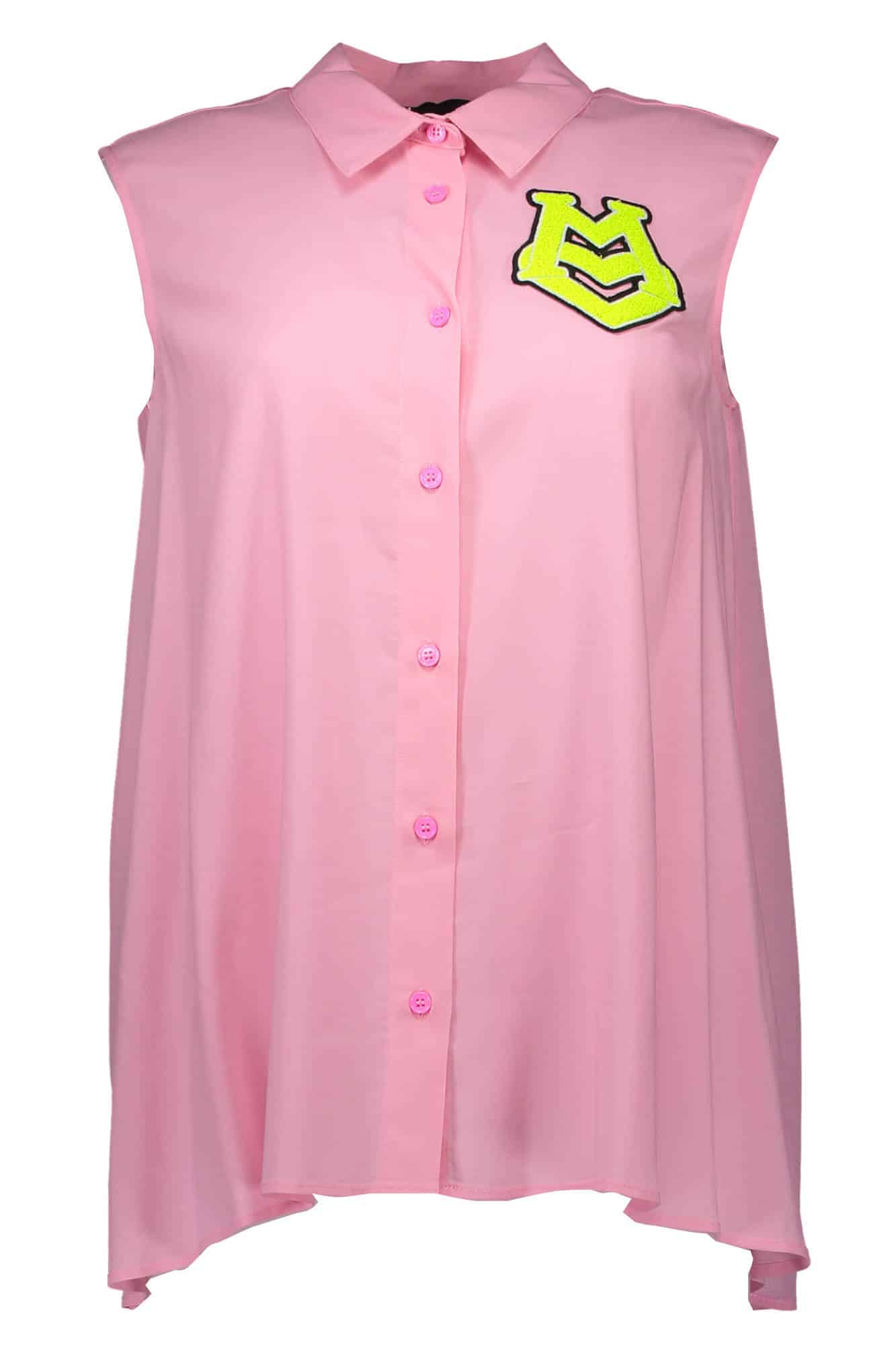 lovemoschinocamiciasenzamanichedonnarosa_1 LOVE MOSCHINO SLEEVELESS SHIRT WOMEN PINK - Image 1