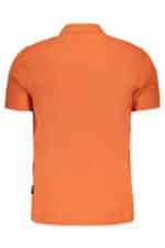 NAPAPIJRI MEN'S ORANGE SHORT SLEEVED POLO SHIRT - Image 2