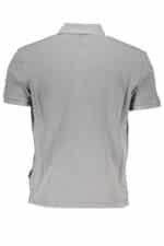 NAPAPIJRI MEN'S GRAY SHORT SLEEVED POLO SHIRT - Image 2