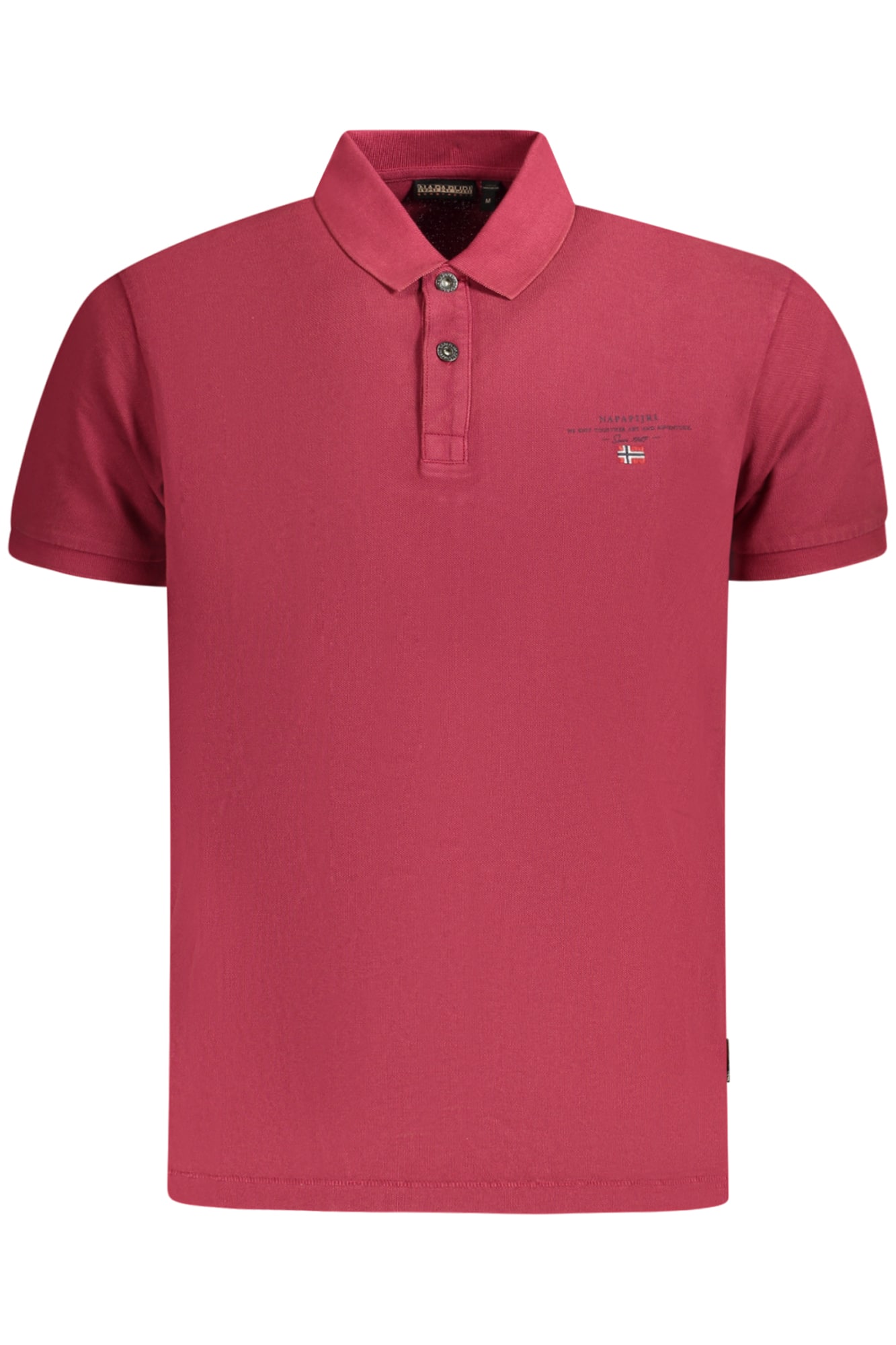 napapijripolomanichecorteuomorosso_1 NAPAPIJRI MEN'S SHORT SLEEVE POLO SHIRT RED - Image 1