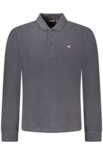 NAPAPIJRI MEN'S LONG-SLEEVED POLO SHIRT BLACK