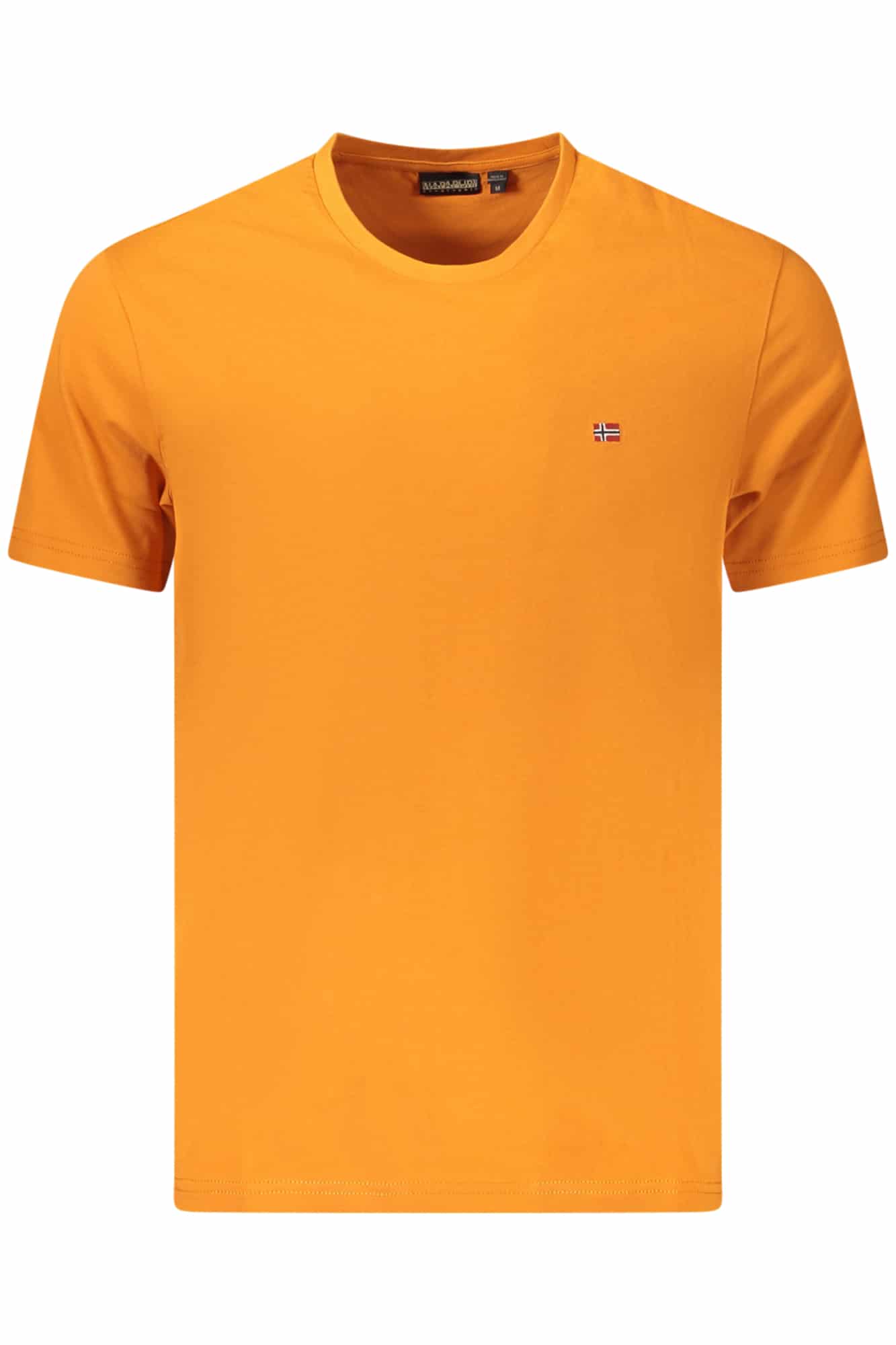 napapijrit-shirtmanichecorteuomoarancio_1 NAPAPIJRI MEN'S SHORT-SLEEVE T-SHIRT ORANGE - Image 1