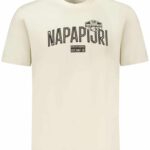NAPAPIJRI MEN'S SHORT-SLEEVE T-SHIRT, BEIGE