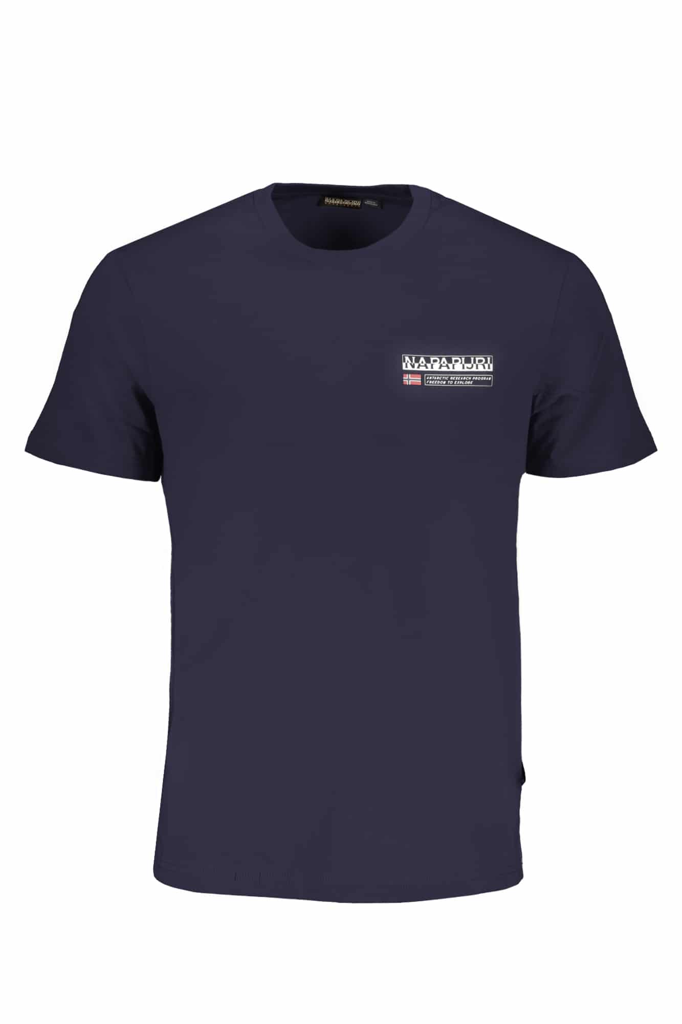 napapijrit-shirtmanichecorteuomoblu_1 NAPAPIJRI MEN'S SHORT SLEEVE T-SHIRT BLUE - Image 1