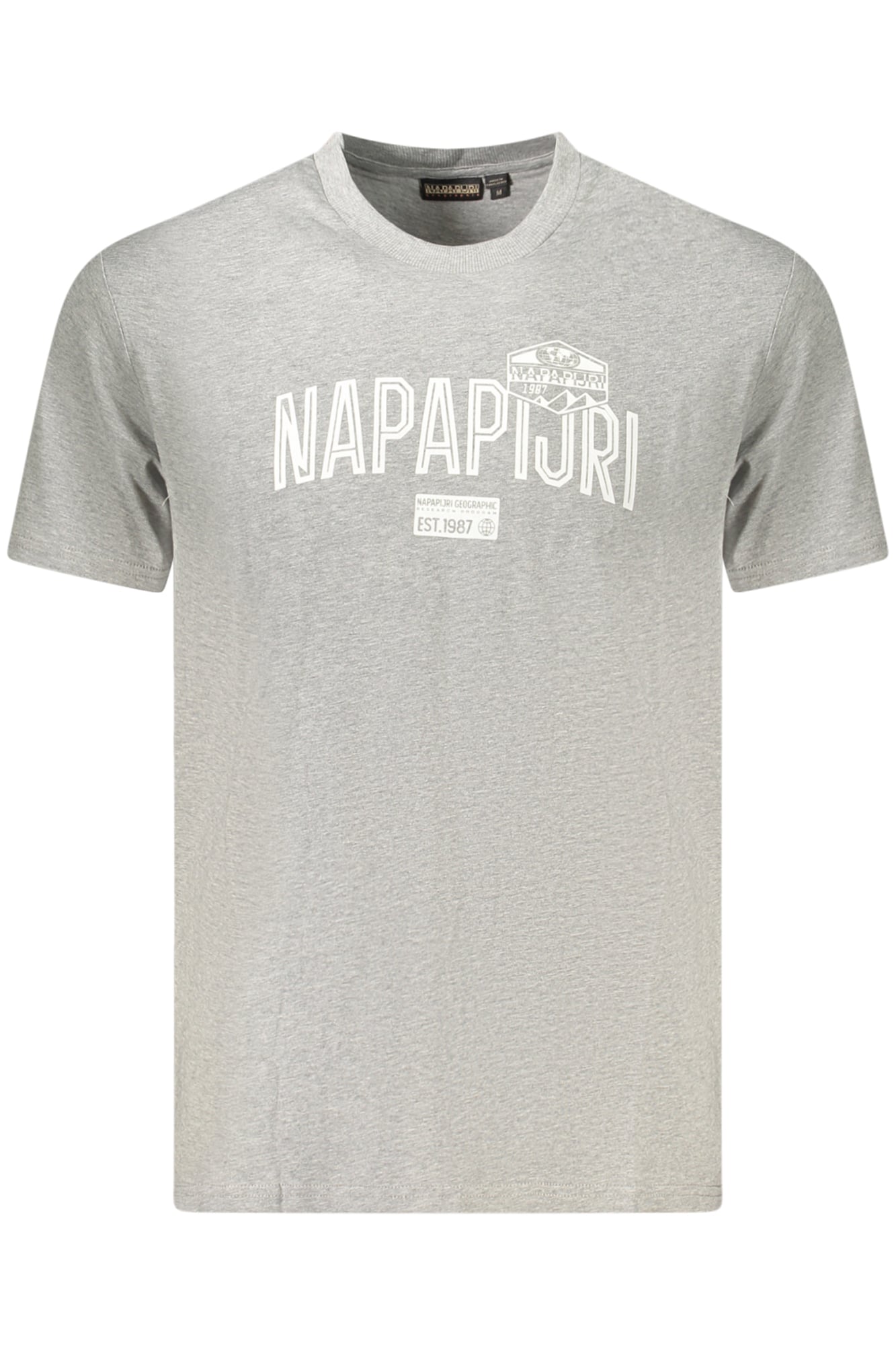 napapijrit-shirtmanichecorteuomogrigio_1 NAPAPIJRI MEN'S SHORT-SLEEVE T-SHIRT GREY - Image 1