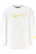 NIKE KIDS' WHITE ZIP-UP SWEATSHIRT
