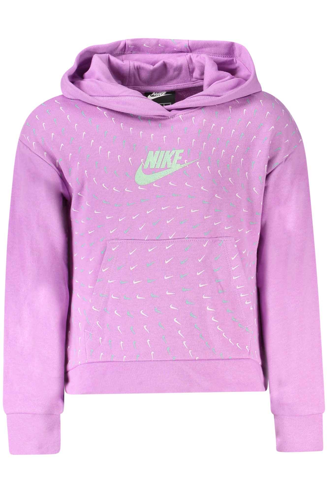 nikefelpasenzazipbambinaviola_1 NIKE ZIPPED SWEATSHIRT FOR GIRLS IN PURPLE - Image 1