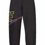 NIKE KIDS' BLACK LONG TRACK PANTS