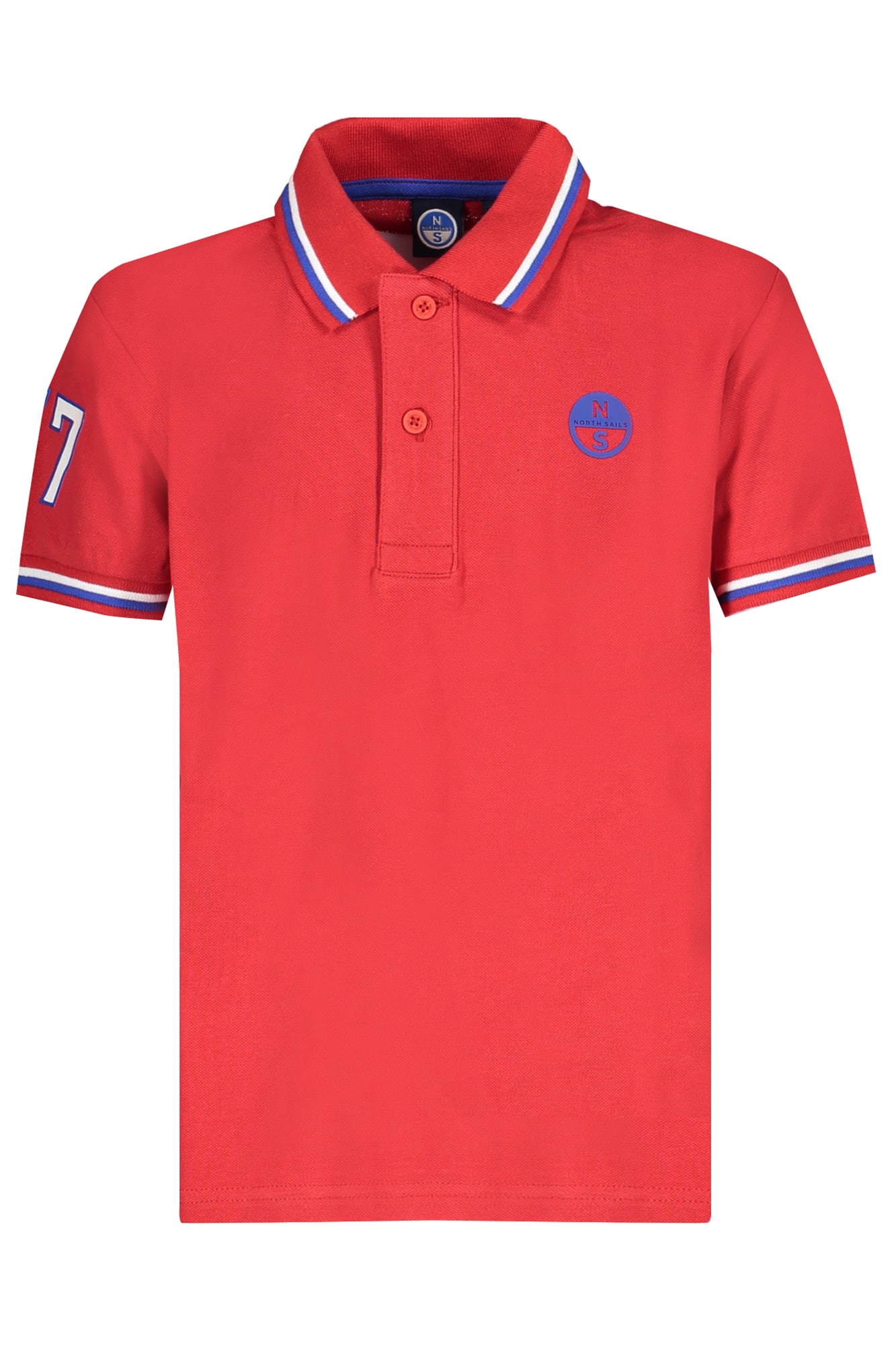 northsailspolomanichecortebambinorosso_1 NORTH SAILS SHORT SLEEVED POLO SHIRT FOR KIDS RED - Image 1