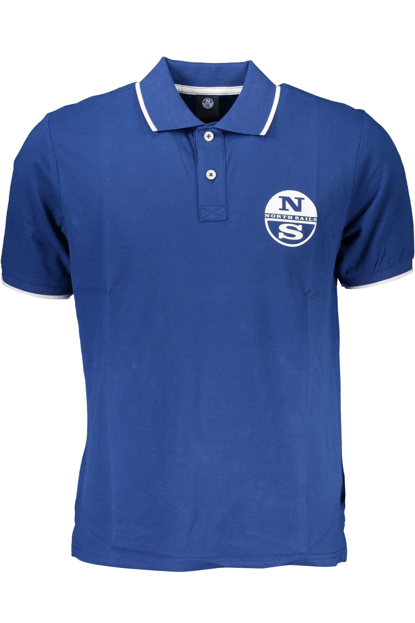northsailspolomanichecorteuomoblu_1 NORTH SAILS MEN'S SHORT SLEEVED POLO SHIRT BLUE - Image 1