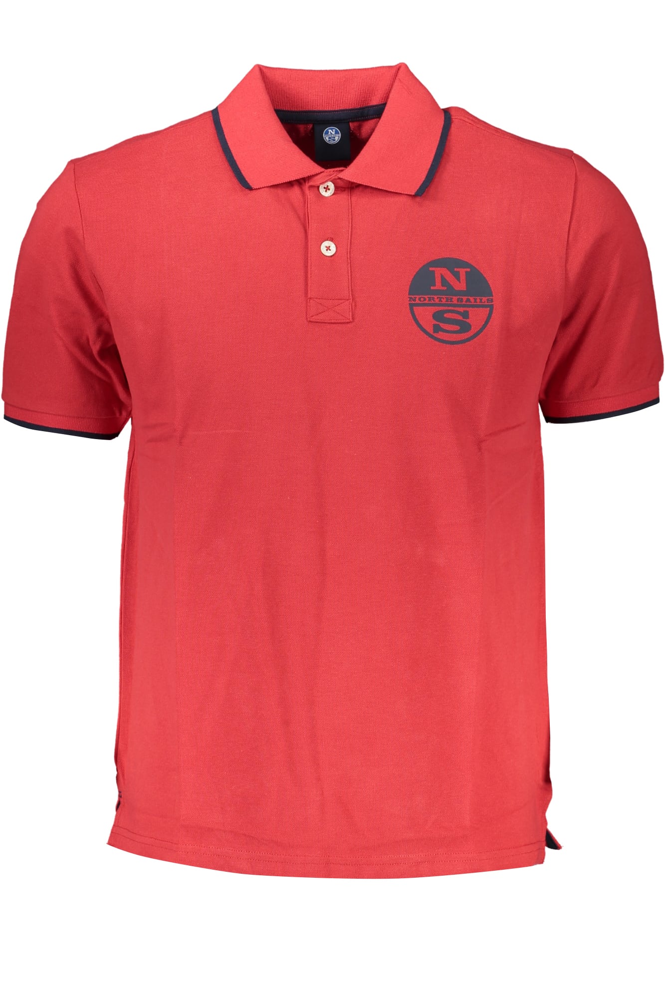 northsailspolomanichecorteuomorosso_1 NORTH SAILS MEN'S RED SHORT SLEEVED POLO SHIRT - Image 1