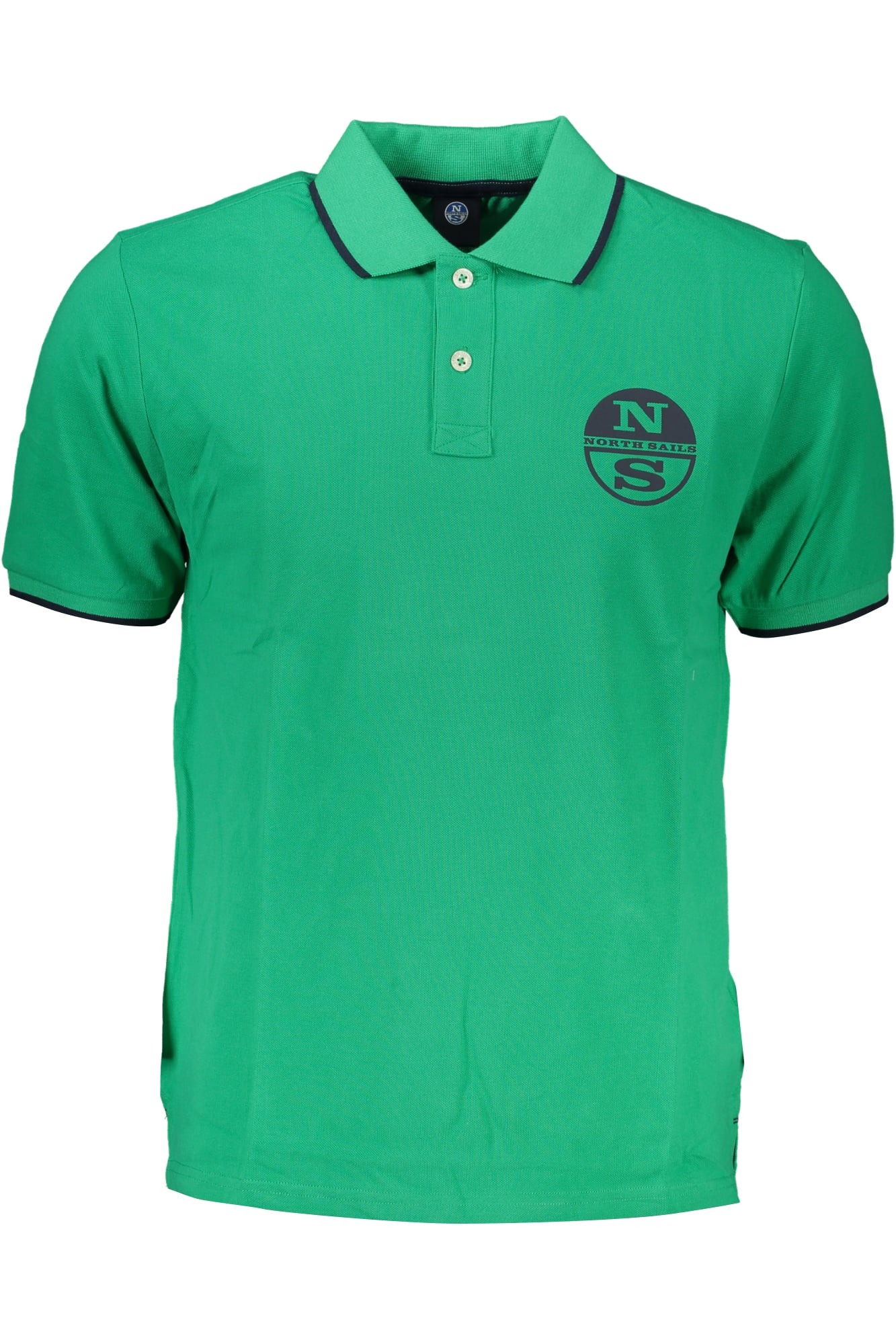 northsailspolomanichecorteuomoverde_1 NORTH SAILS GREEN MEN'S SHORT SLEEVED POLO SHIRT - Image 1