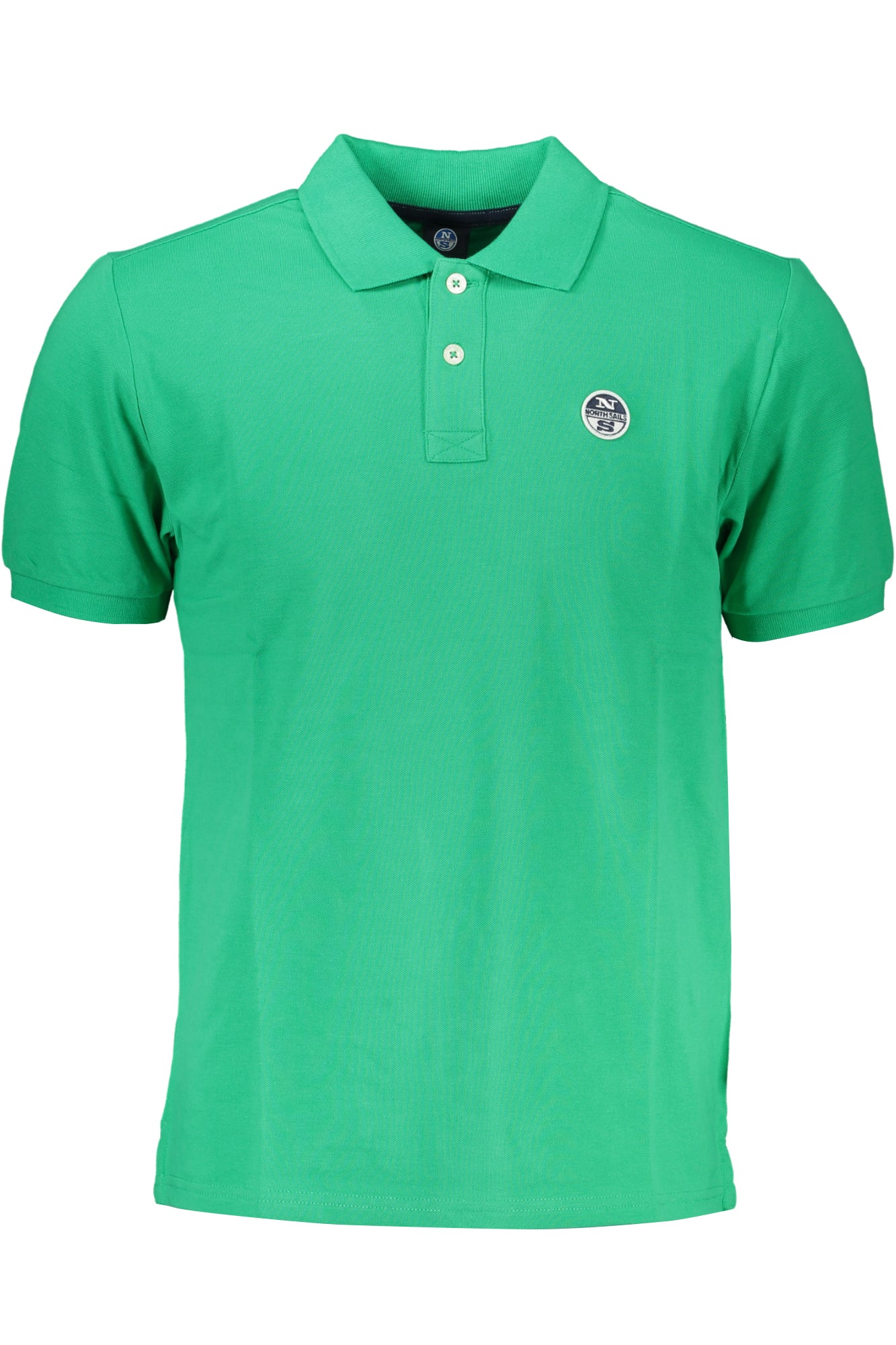 northsailspolomanichecorteuomoverde_1 NORTH SAILS GREEN MEN'S SHORT SLEEVED POLO SHIRT - Image 1