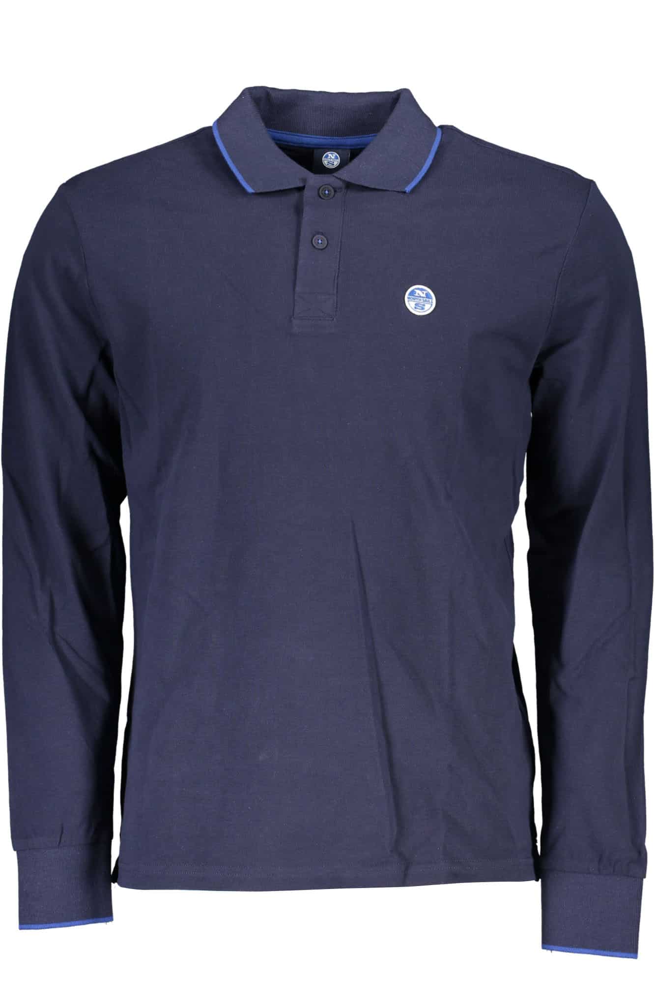 northsailspolomanichelungheuomoblu_1 NORTH SAILS MEN'S LONG SLEEVED POLO SHIRT BLUE - Image 1