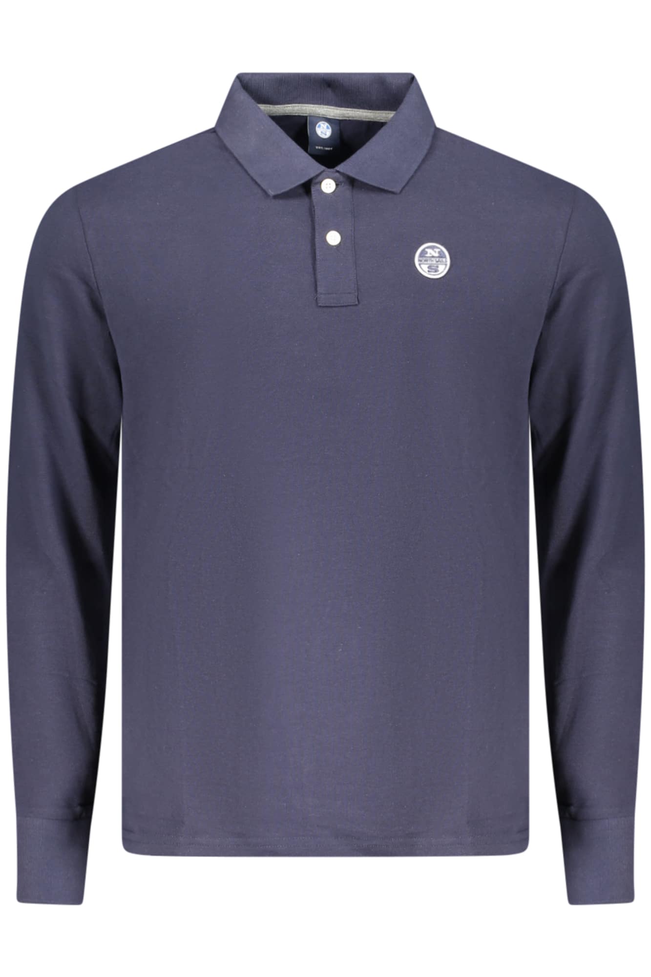 northsailspolomanichelungheuomoblu_1 NORTH SAILS MEN'S LONG-SLEEVED POLO SHIRT, BLUE - Image 1
