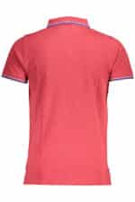 NORWAY 1963 MEN'S SHORT SLEEVE POLO SHIRT RED - Image 2