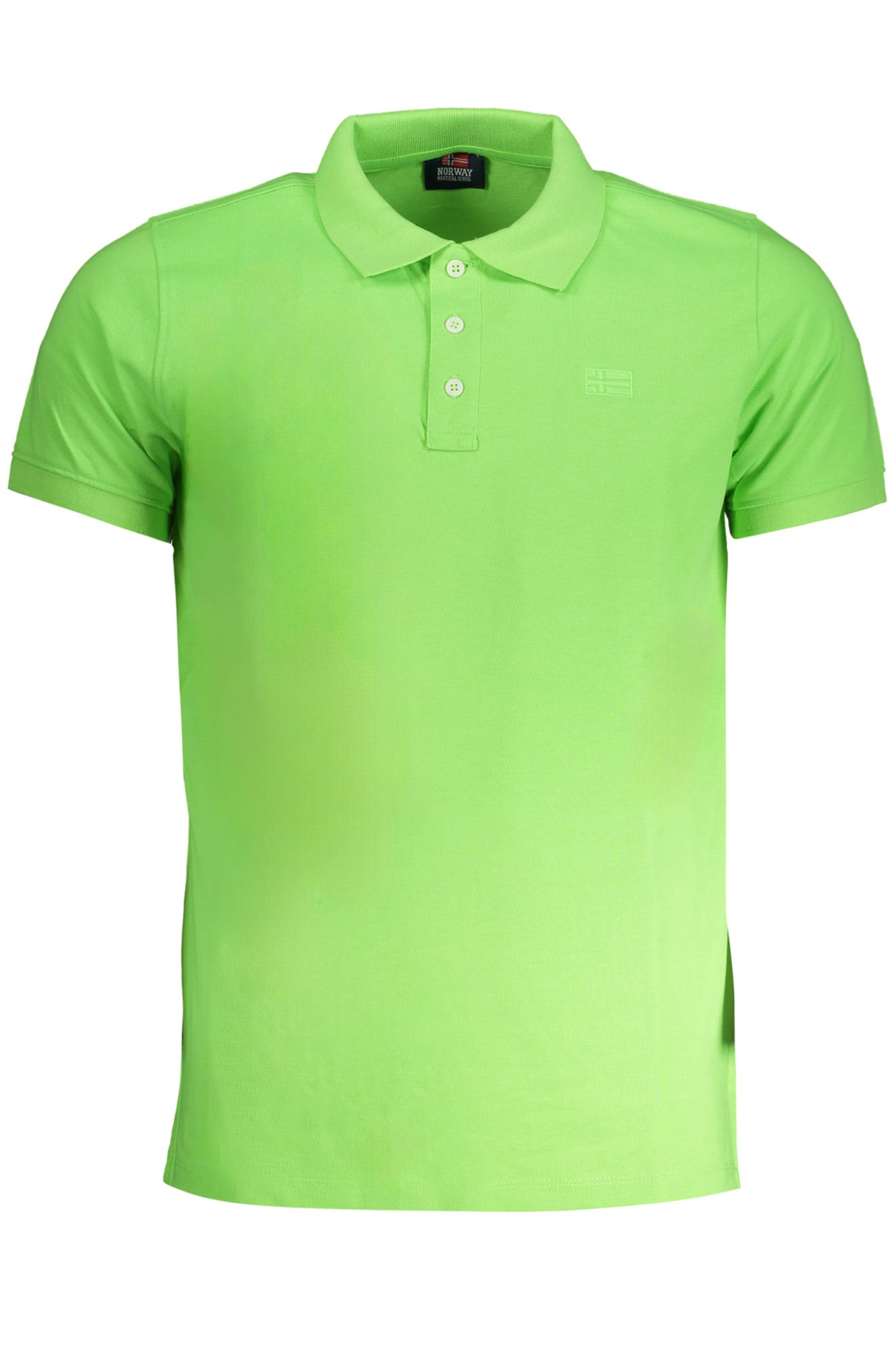 norway1963polomanichecorteuomoverde_1 NORWAY 1963 GREEN MEN'S SHORT SLEEVED POLO SHIRT - Image 1