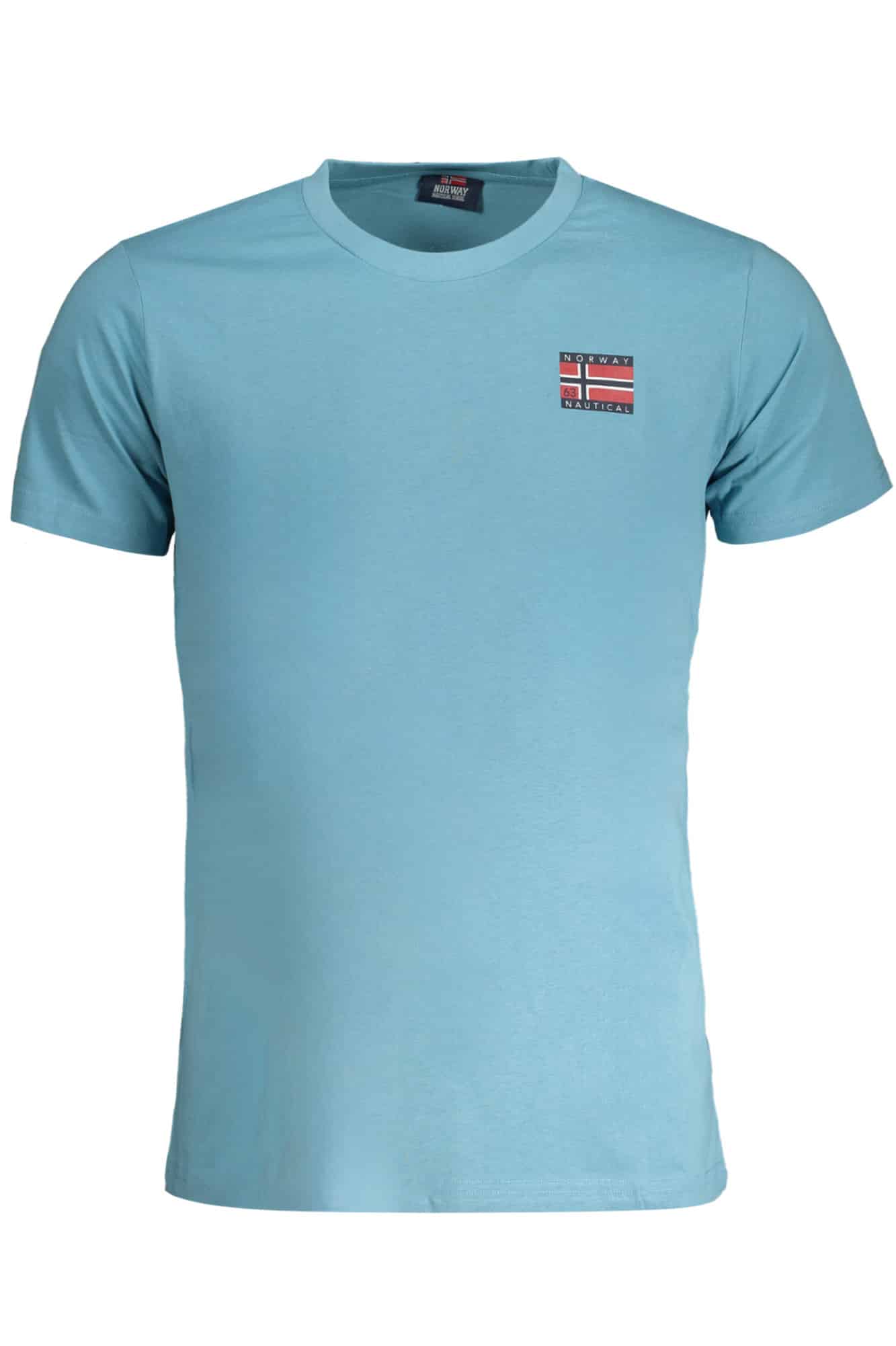 norway1963t-shirtmanichecorteuomoazzurro_1 NORWAY 1963 MEN'S BLUE SHORT SLEEVE T-SHIRT - Image 1