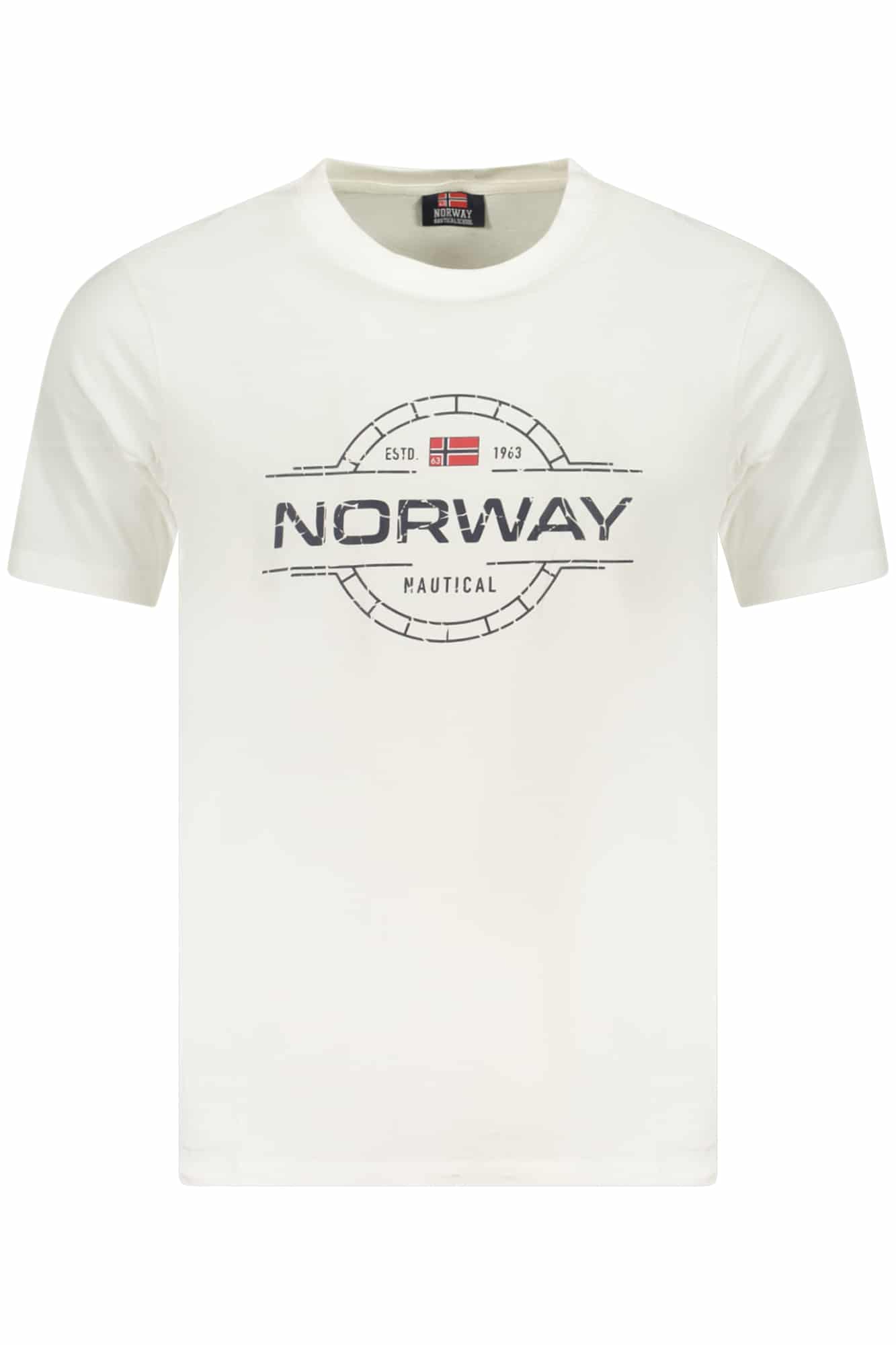 norway1963t-shirtmanichecorteuomobianco_1 NORWAY 1963 MEN'S SHORT SLEEVE T-SHIRT WHITE - Image 1
