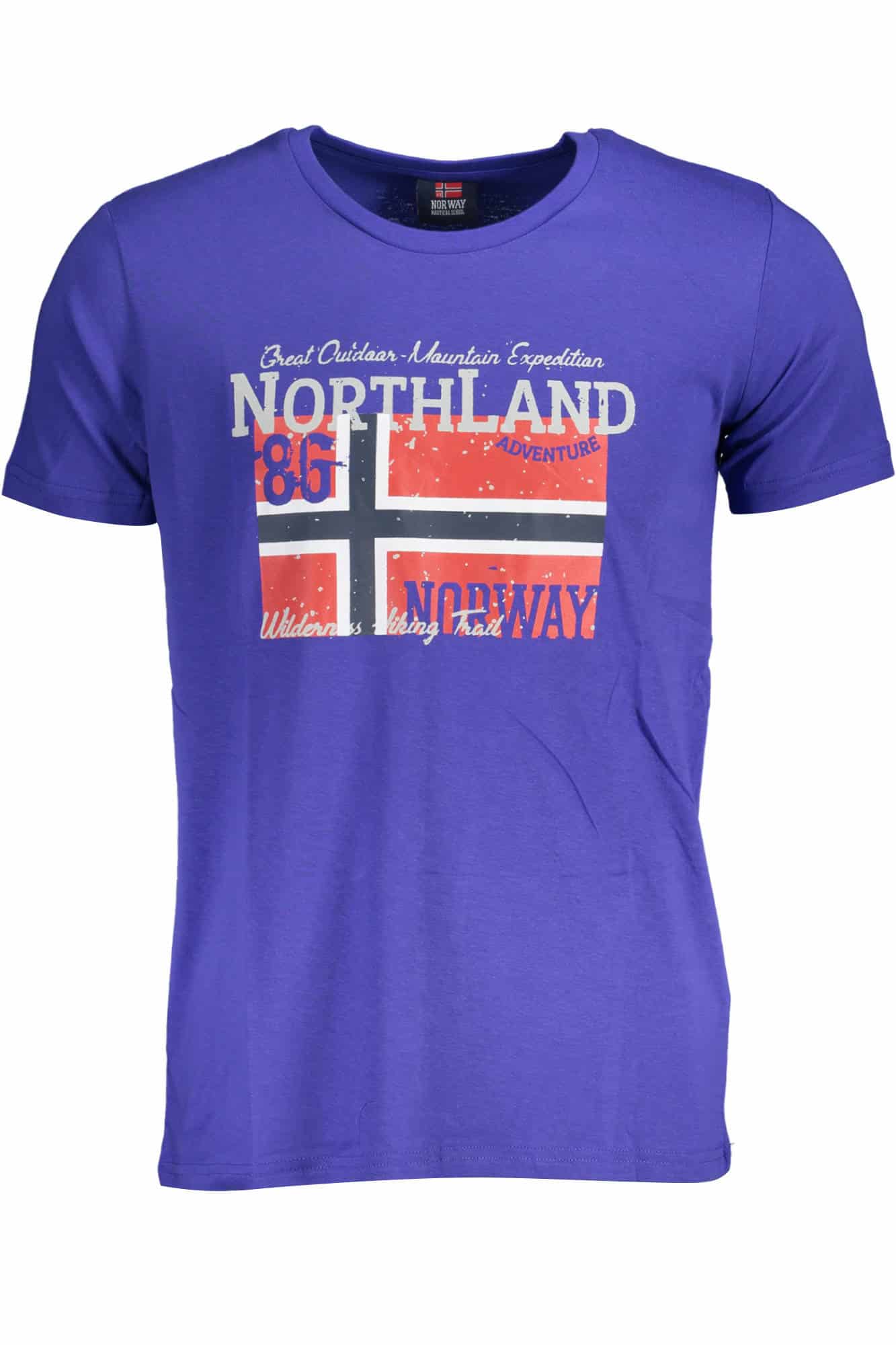 norway1963t-shirtmanichecorteuomoblu_1 NORWAY 1963 MEN'S SHORT SLEEVE T-SHIRT BLUE - Image 1