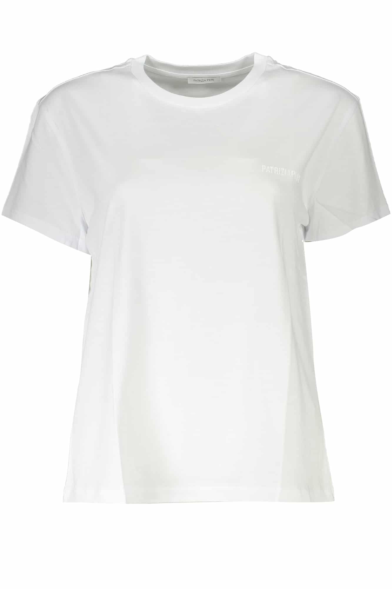 patriziapepet-shirtmanichecortedonnabianco_1 PATRIZIA PEPE WOMEN'S SHORT SLEEVE T-SHIRT WHITE - Image 1