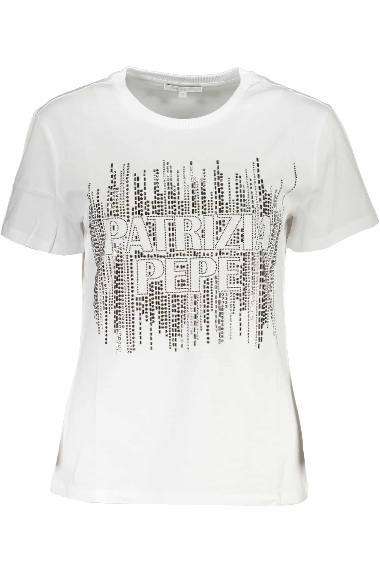 patriziapepet-shirtmanichecortedonnabianco_1 PATRIZIA PEPE WOMEN'S SHORT SLEEVE T-SHIRT WHITE - Image 1