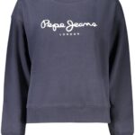 PEPE JEANS WOMEN'S BLUE ZIP-UP SWEATSHIRT