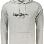PEPE JEANS MEN'S GRAY ZIP-UP SWEATSHIRT