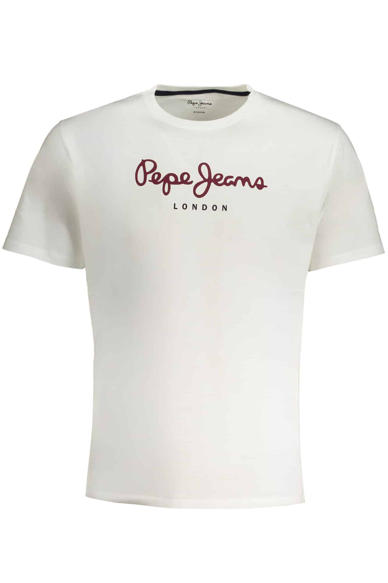 pepejeanst-shirtmanichecorteuomobianco_1 PEPE JEANS MEN'S SHORT SLEEVED T-SHIRT WHITE - Image 1