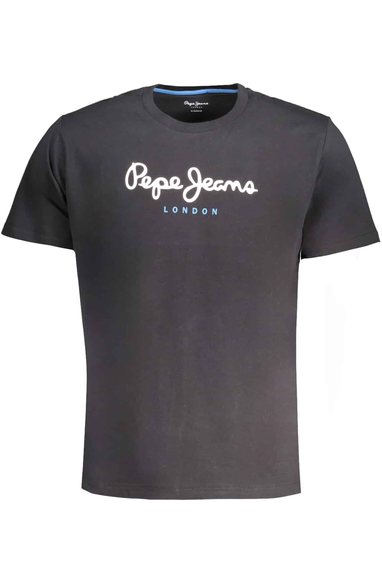 pepejeanst-shirtmanichecorteuomonero_1 PEPE JEANS MEN'S SHORT SLEEVE T-SHIRT BLACK - Image 1