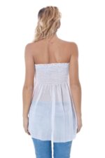 WOMEN'S WHITE BLUSHARD TOP - Image 2