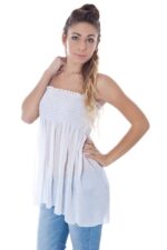 WOMEN'S WHITE BLUSHARD TOP - Image 3