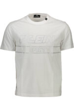 PLEIN SPORT WHITE MEN'S SHORT SLEEVE T-SHIRT