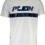 PLEIN SPORT WHITE MEN'S SHORT SLEEVE T-SHIRT