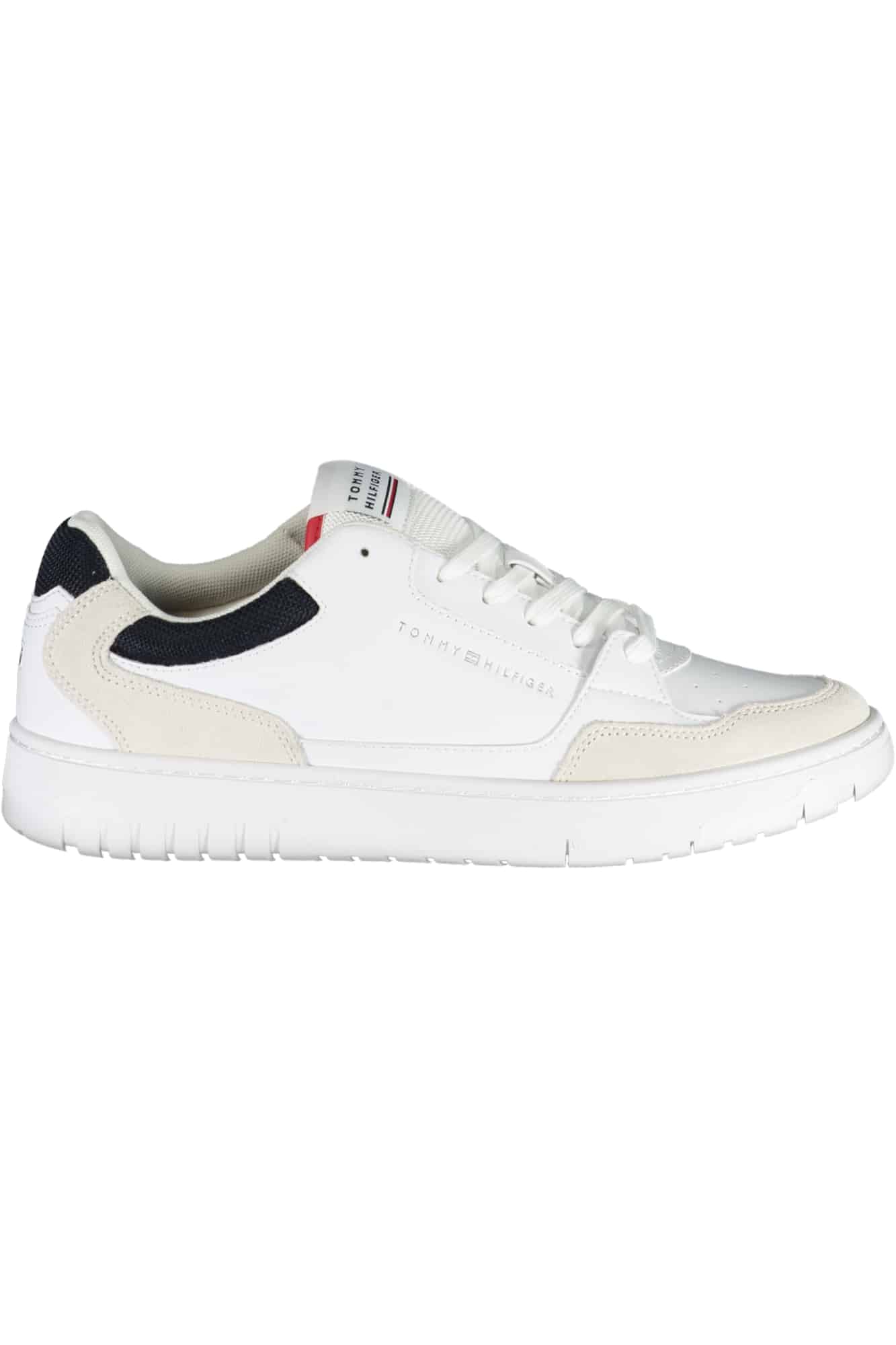 tommyhilfigercalzaturasportivauomobianco_1 TOMMY HILFIGER MEN'S WHITE SPORTS SHOES - Image 1