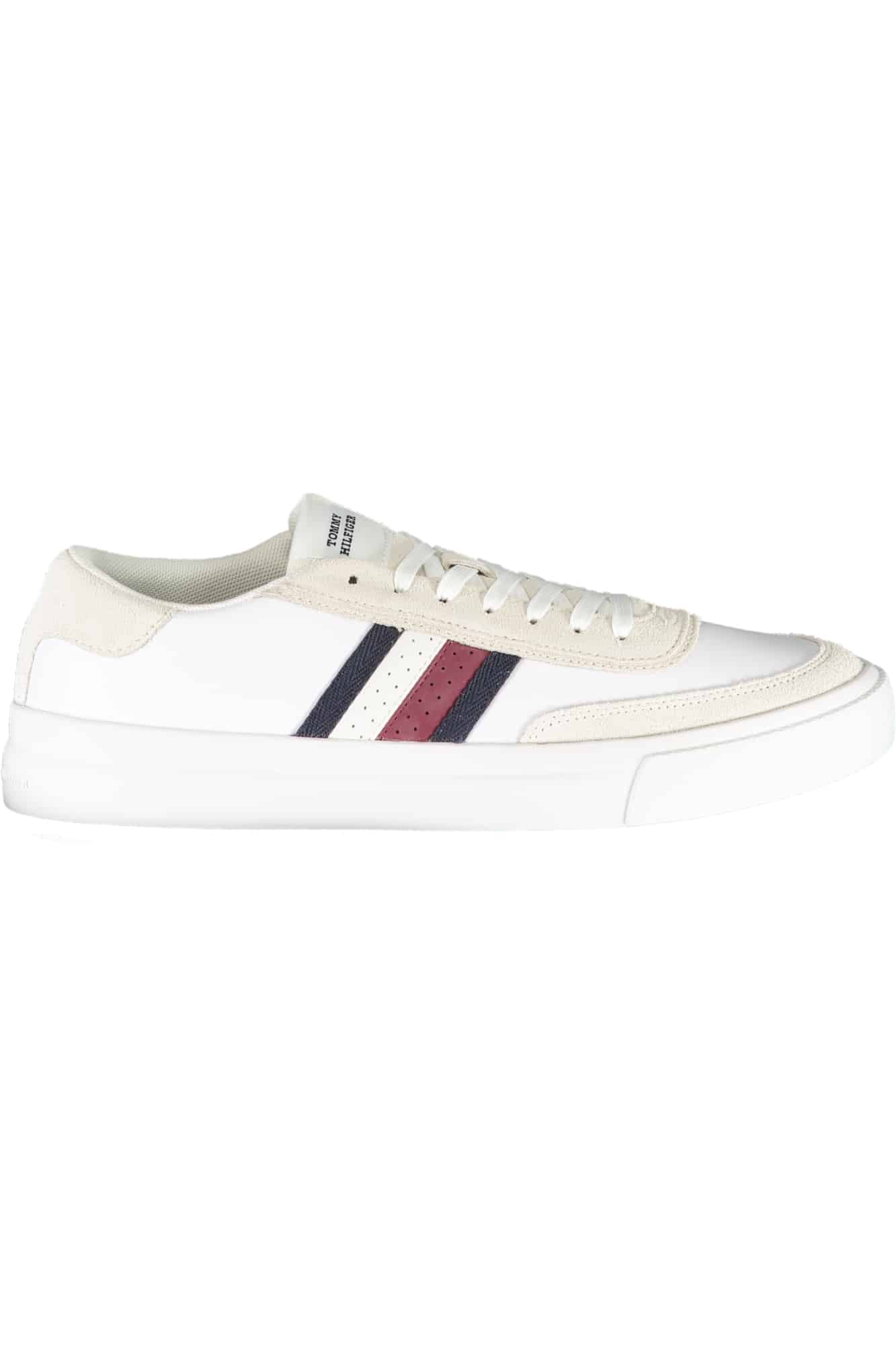 tommyhilfigercalzaturasportivauomobianco_1 TOMMY HILFIGER MEN'S WHITE SPORTS SHOES - Image 1