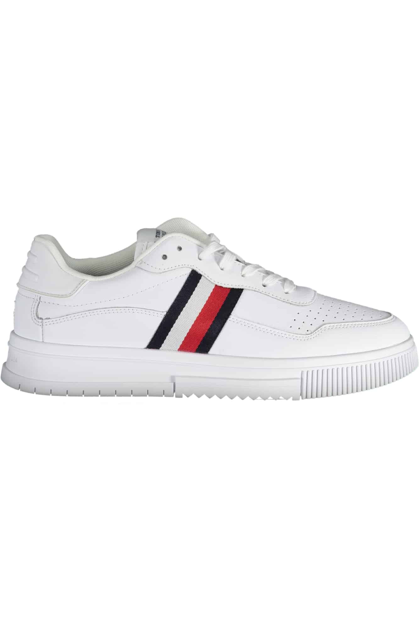 tommyhilfigercalzaturasportivauomobianco_1 TOMMY HILFIGER MEN'S WHITE SPORTS SHOES - Image 1