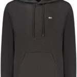 TOMMY HILFIGER MEN'S BLACK ZIP-UP SWEATSHIRT