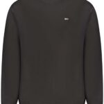 TOMMY HILFIGER MEN'S BLACK ZIP-UP SWEATSHIRT