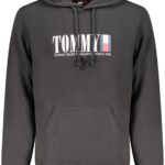 TOMMY HILFIGER MEN'S BLACK ZIP-UP SWEATSHIRT