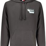 TOMMY HILFIGER MEN'S BLACK ZIP-UP SWEATSHIRT