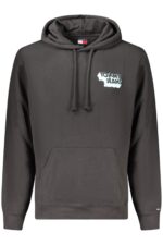 TOMMY HILFIGER MEN'S BLACK ZIP-UP SWEATSHIRT