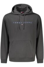 TOMMY HILFIGER MEN'S BLACK ZIP-UP SWEATSHIRT