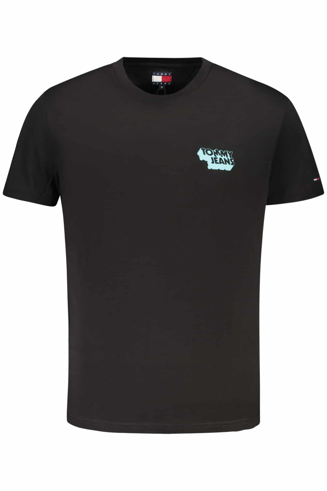 tommyhilfigert-shirtmanichecorteuomonero_1 TOMMY HILFIGER MEN'S SHORT-SLEEVE T-SHIRT BLACK - Image 1