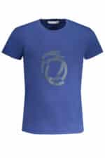 TRUSSARDI MEN'S SHORT SLEEVED T-SHIRT BLUE