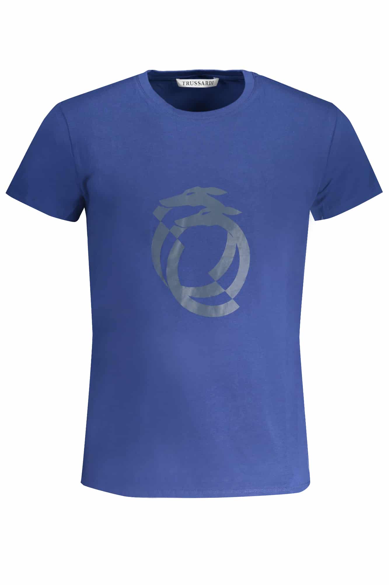 trussardit-shirtmanichecorteuomoblu_1 TRUSSARDI MEN'S SHORT SLEEVED T-SHIRT BLUE - Image 1