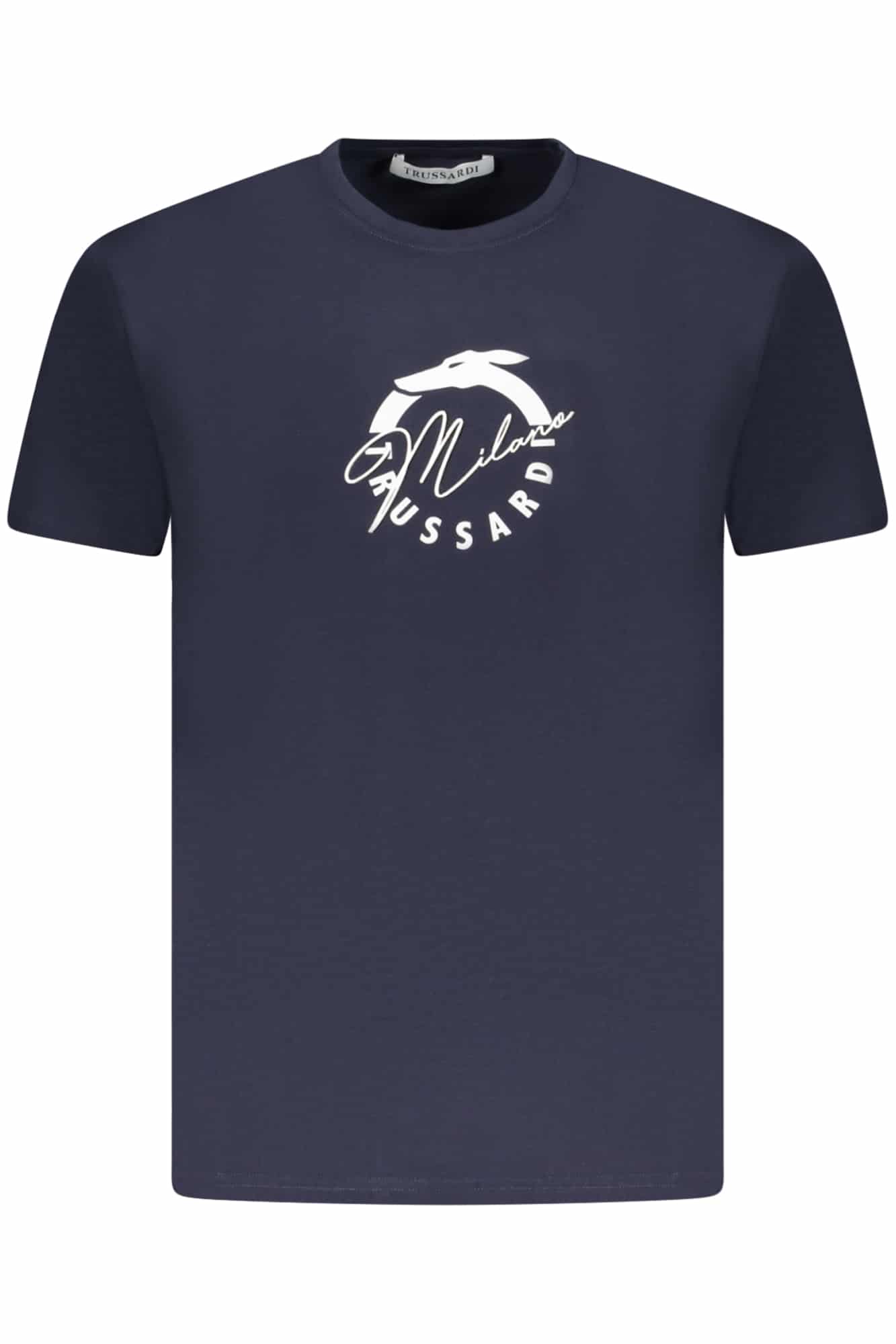 trussardit-shirtmanichecorteuomoblu_1 TRUSSARDI MEN'S SHORT SLEEVE T-SHIRT BLUE - Image 1