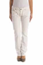 UP STAR WHITE WOMAN TROUSERS