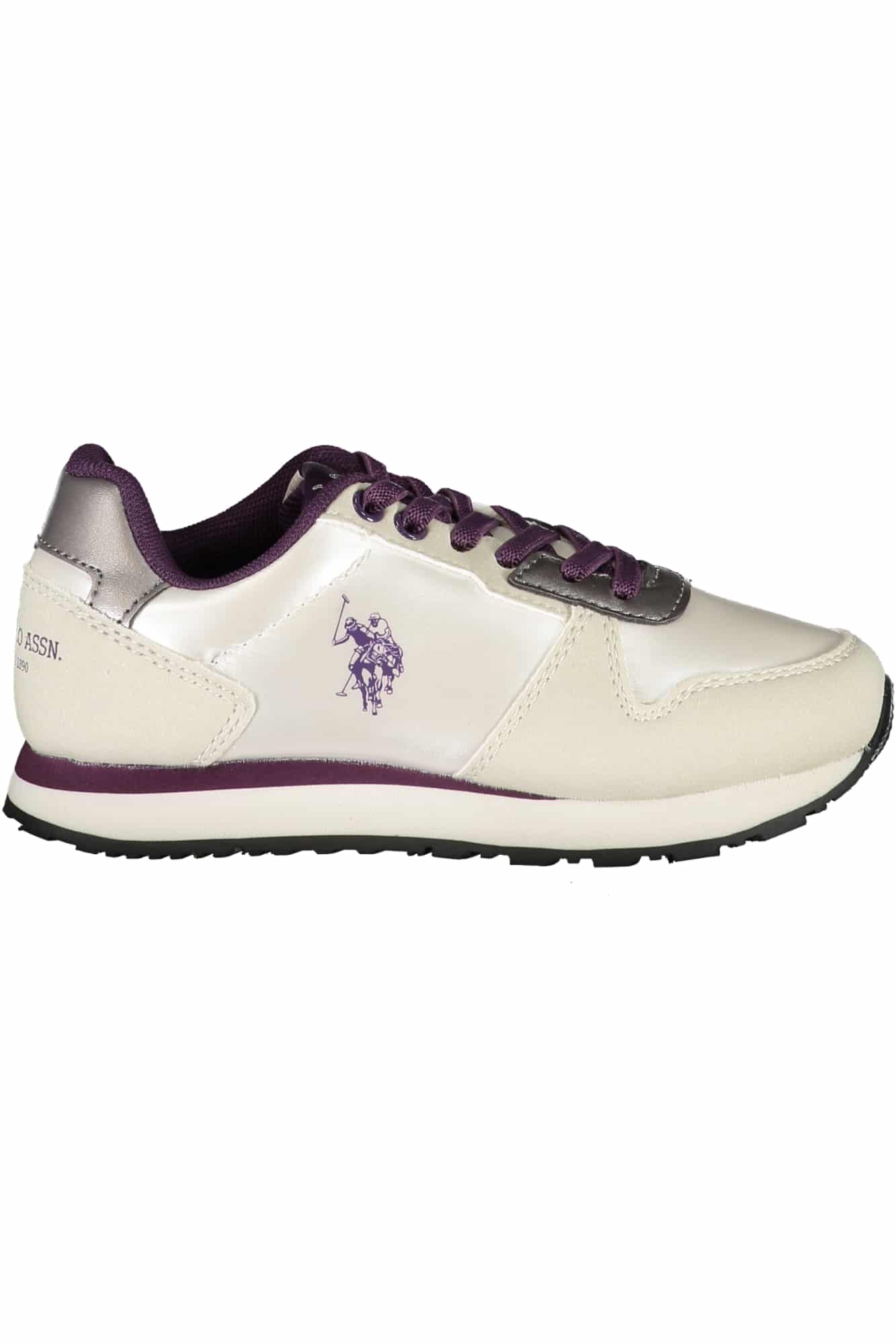 uspoloassncalzaturasportivabambinobianco_1 US POLO ASSN. WHITE CHILDREN'S SPORTS SHOES - Image 1